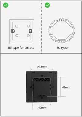 Sonoff NS Panel - alb