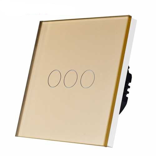 EMITATOR RF433 TOUCH TRIPLU 230V CU PANOU STICLA (PENTRU CAP-SCARA/ CRUCE WIFI+RF)