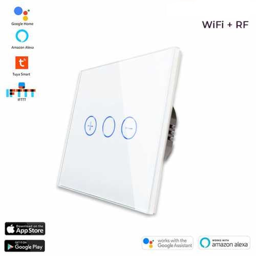 INTRERUPATOR TOUCH SMART CU DIMMER/VARIATOR WIFI+RF CU NUL CU PANOU DIN STICLA