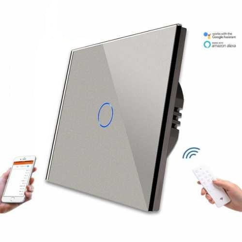 ÎNTRERUPĂTOR TOUCH SIMPLU WIFI+RF CU NUL CU PANOU DIN STICLA