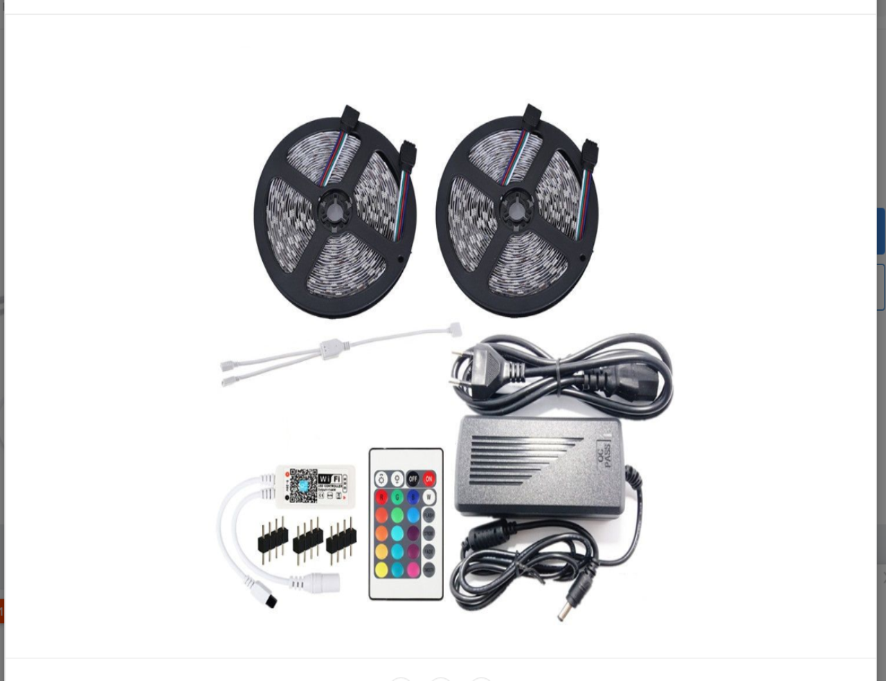 Kit banda led RGB 5050, 10metri ip65, Controller WIFI, +telecomanda 24 taste, Transformator 7A - hsmartro
