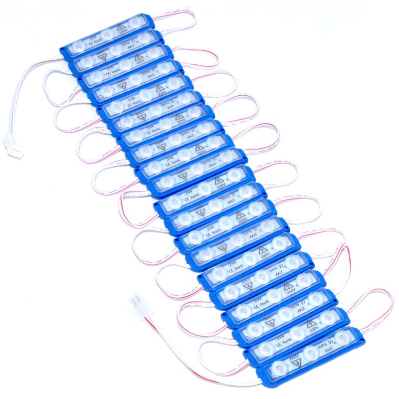 MODUL LED ALBASTRU 3 LED X 2W , 20BUC/SET. 220V