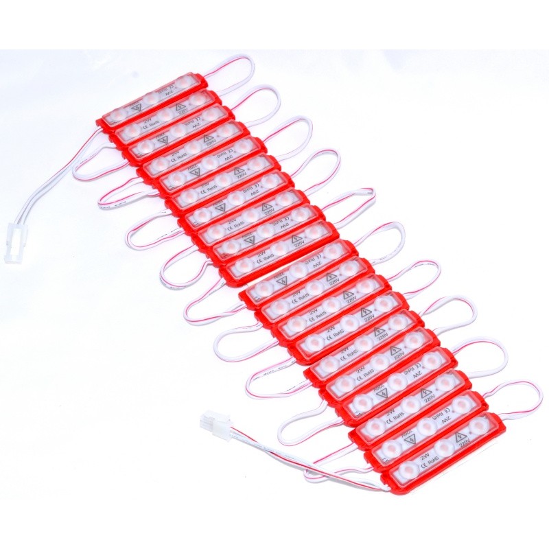 MODUL LED ROSU 3 LED X 2W , 20BUC/SET. 220V