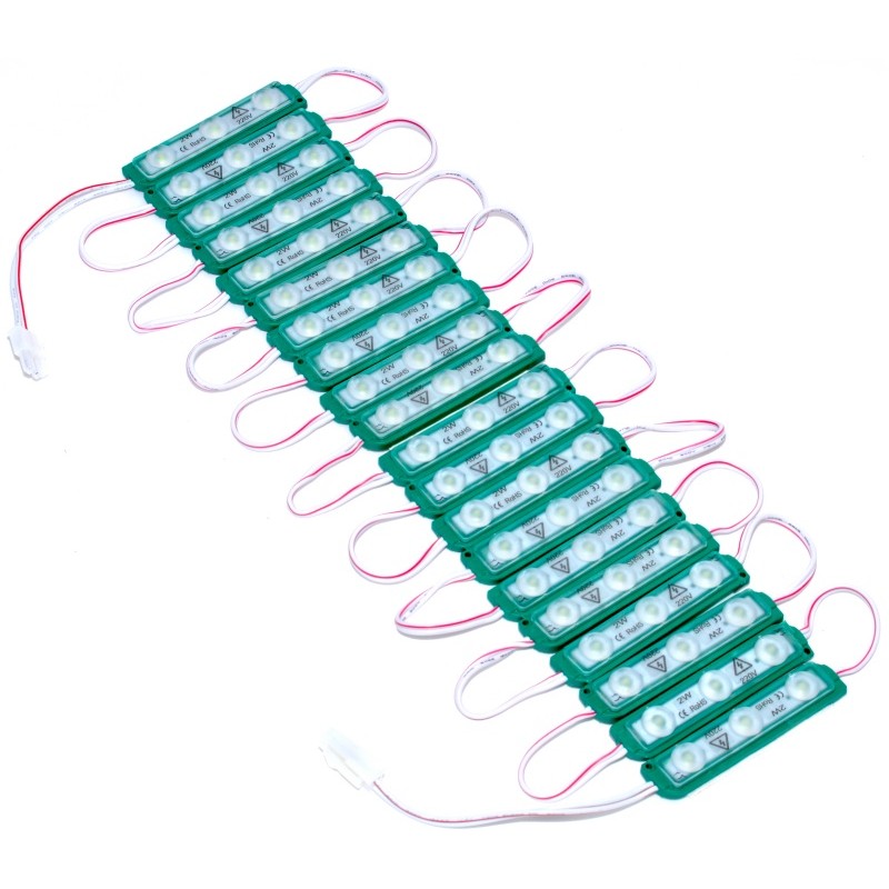 MODUL LED VERDE 3 LED X 2W , 20BUC/SET. 220V