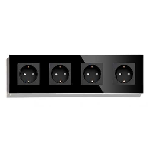 PRIZĂ CVADRUPLA SCHUKO M1 CU RAMA DIN STICLA