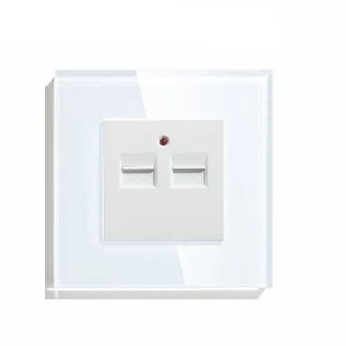 PRIZĂ DUBLĂ USB 2A M1 CU RAMA DIN STICLA