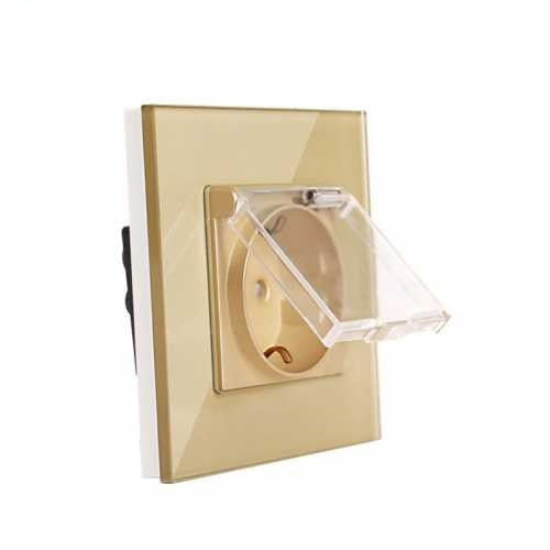 PRIZĂ SIMPLĂ SCHUKO CU CAPAC M1 CU RAMA DIN STICLA