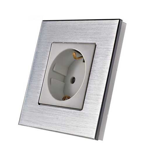 PRIZĂ SIMPLĂ SCHUKO M2 CU RAMA DIN ALUMINIU