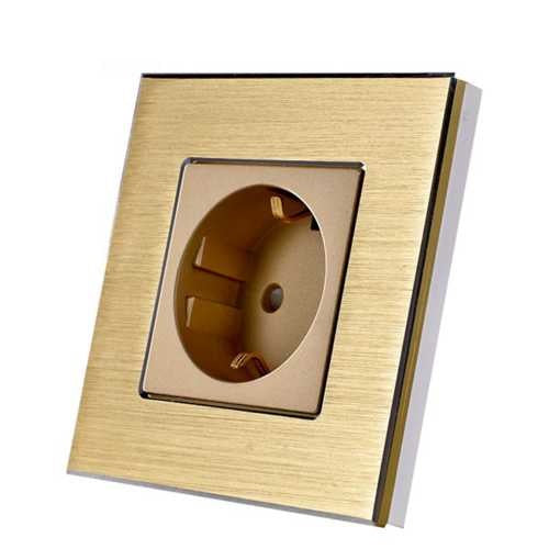 PRIZĂ SIMPLĂ SCHUKO M2 CU RAMA DIN ALUMINIU