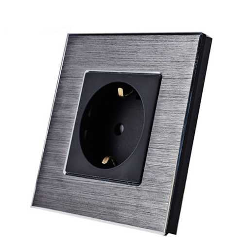 PRIZĂ SIMPLĂ SCHUKO M2 CU RAMA DIN ALUMINIU