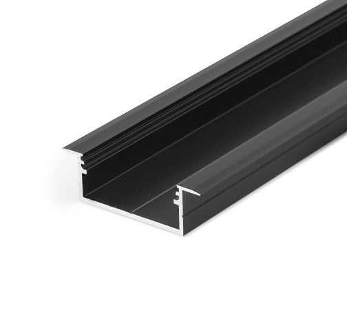 Profil LED încastrat Hsmart 30-06, negru, lungime 2m