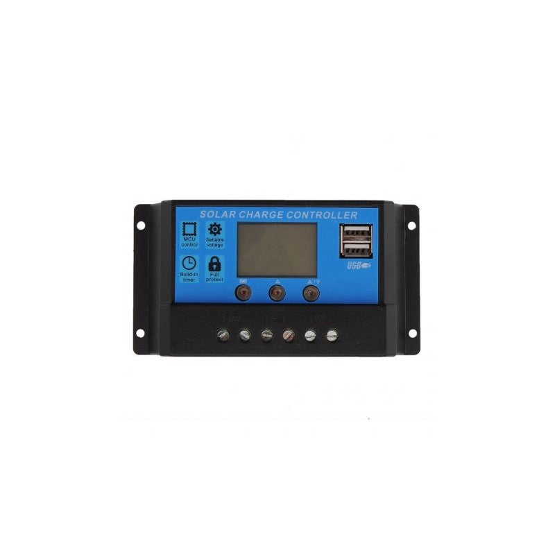 Controler Solar PWM 30A, 12V/24V, 2 X USB si LCD