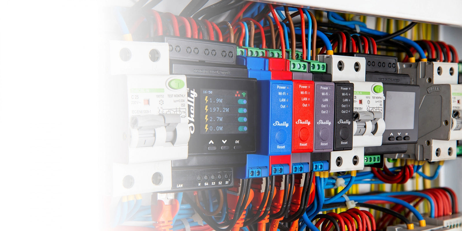 Releu inteligent Shelly Pro 1 - 1canal, WiFi, LAN, sina DIN control aplicatie, compatibil Amazon Alexa, Google Assistant si Home Assistant