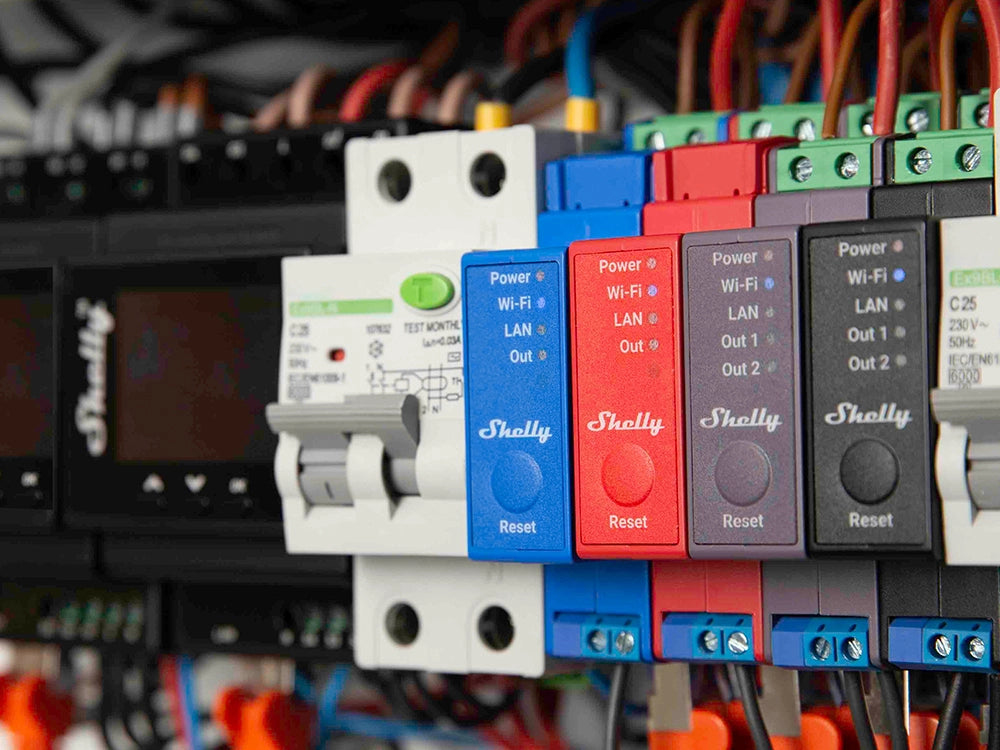 Releu inteligent Shelly Pro 1 - 1canal, WiFi, LAN, sina DIN control aplicatie, compatibil Amazon Alexa, Google Assistant si Home Assistant