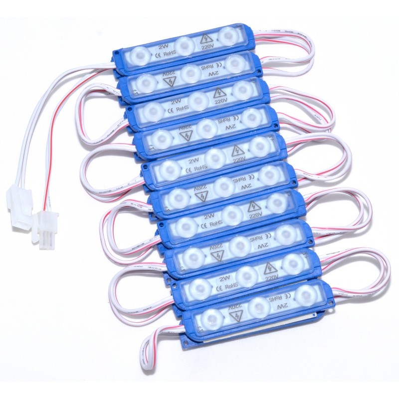 MODUL LED ALBASTRU 3 LED X 2W , 20BUC/SET. 220V
