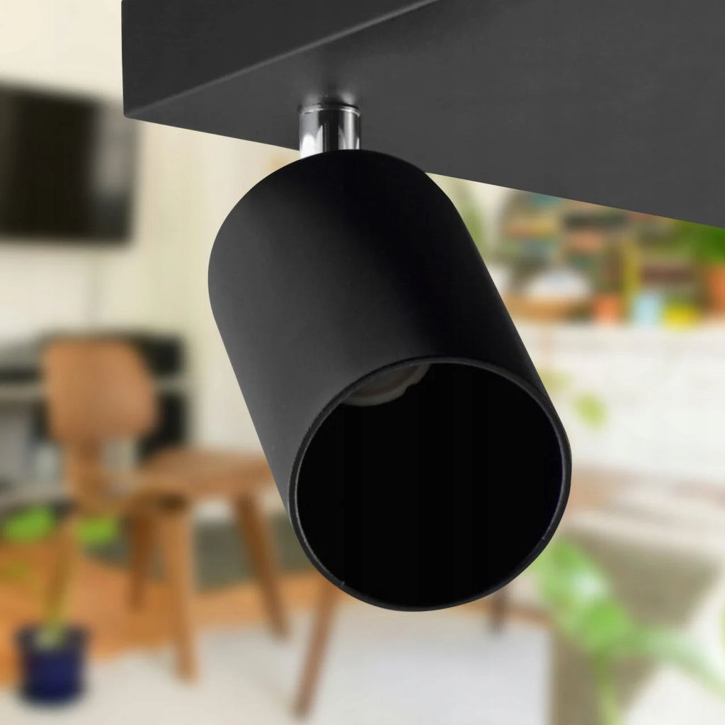 Spot Patrat Reglabil Negru 4 X GU10 250mm