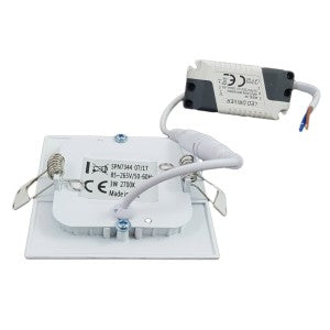 Spot Led Slim Patrat, 120x120 mm, 6W=40W, 6400K, lumina rece