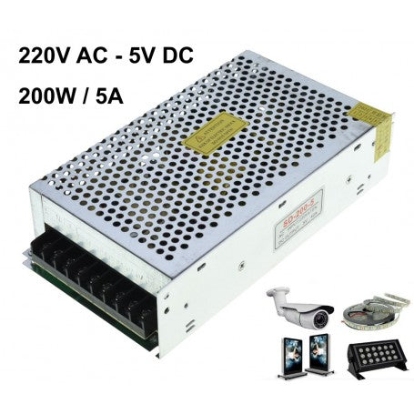 SURSA DE ALIMENTARE METALICA 5V - 200W / 40A
