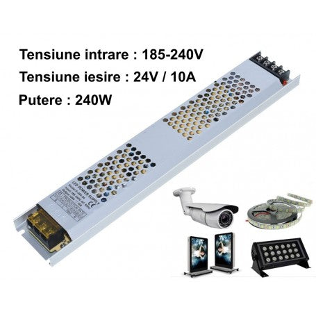 SURSA DE ALIMENTARE SLIM 24V - 10A / 240W
