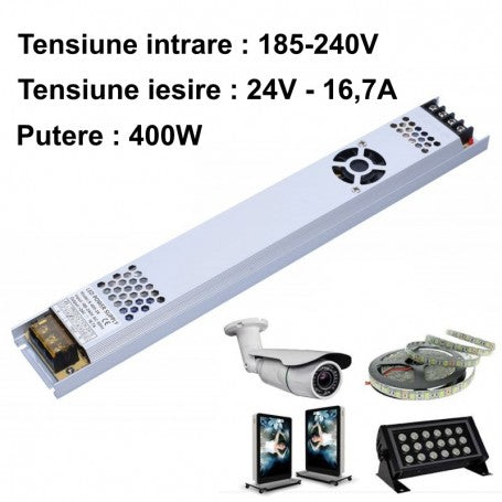 SURSA DE ALIMENTARE SLIM 24V - 16,7A / 400W