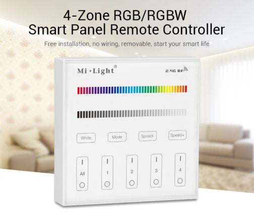 Telecomanda perete MiBoxer wireless 4 zone RGB/RGBW