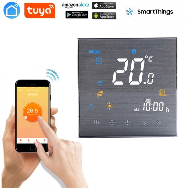 Termostat Incalzire Pardoseala Touch WIFI-Direct compatibil Amazon Alexa si Google Home